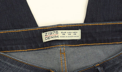 Zara Women Blue Skinny Jeans Size 10 Z1975 Denim Mid Rise Slim Fit