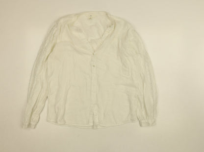 Womens UK Size 10 H&M Ivory Basic Button-Up