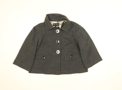 Marks and Spencer Women Grey Wool Blend Short Blazer UK 14