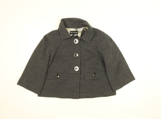 Marks and Spencer Women Grey Wool Blend Short Blazer UK 14