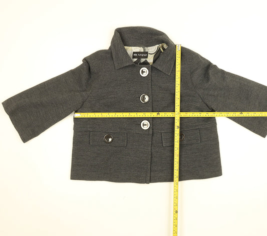 Marks and Spencer Women Grey Wool Blend Short Blazer UK 14