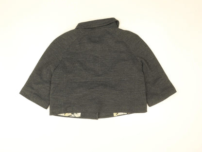 Marks and Spencer Women Grey Wool Blend Short Blazer UK 14
