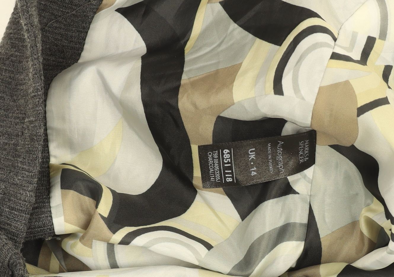 Marks and Spencer Women Grey Wool Blend Short Blazer UK 14