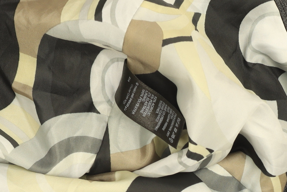 Marks and Spencer Women Grey Wool Blend Short Blazer UK 14