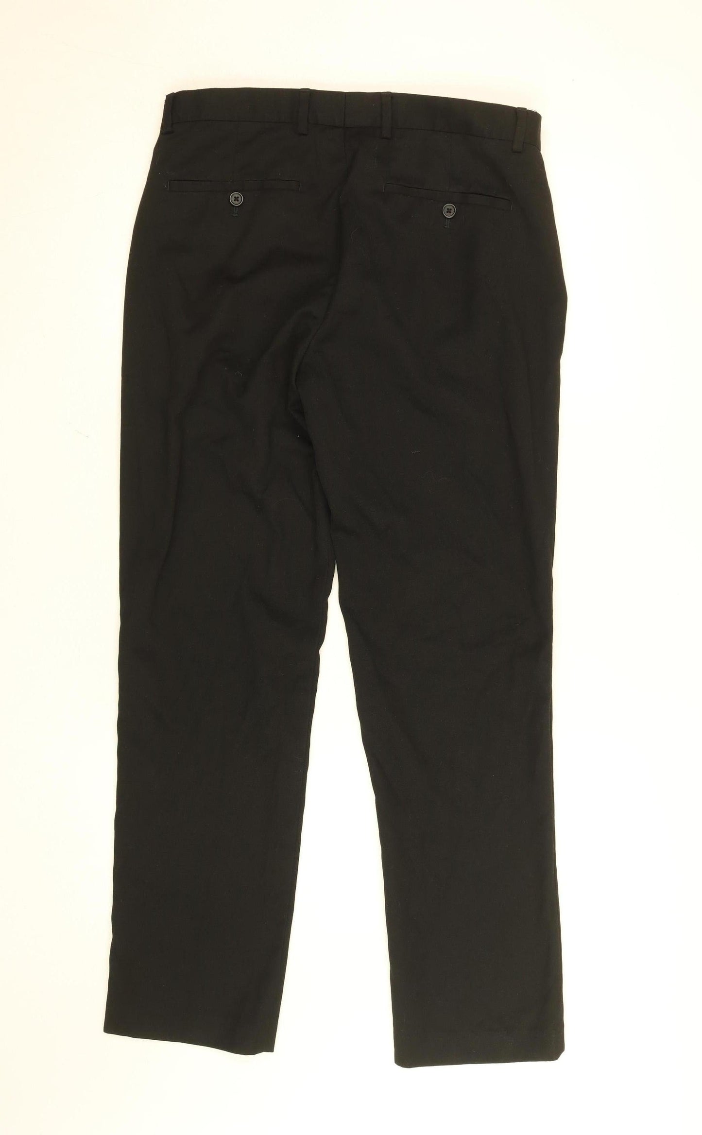 Primark Men’s Black Regular Fit Chino Trousers 32W 32L
