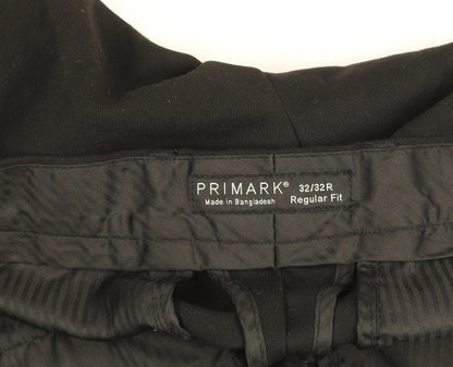 Primark Men’s Black Regular Fit Chino Trousers 32W 32L