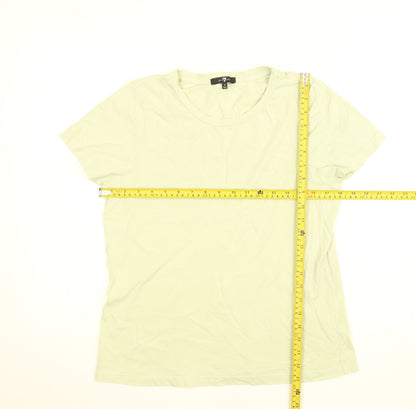 Womens UK Size S 7 For All Mankind Green Basic T-Shirt