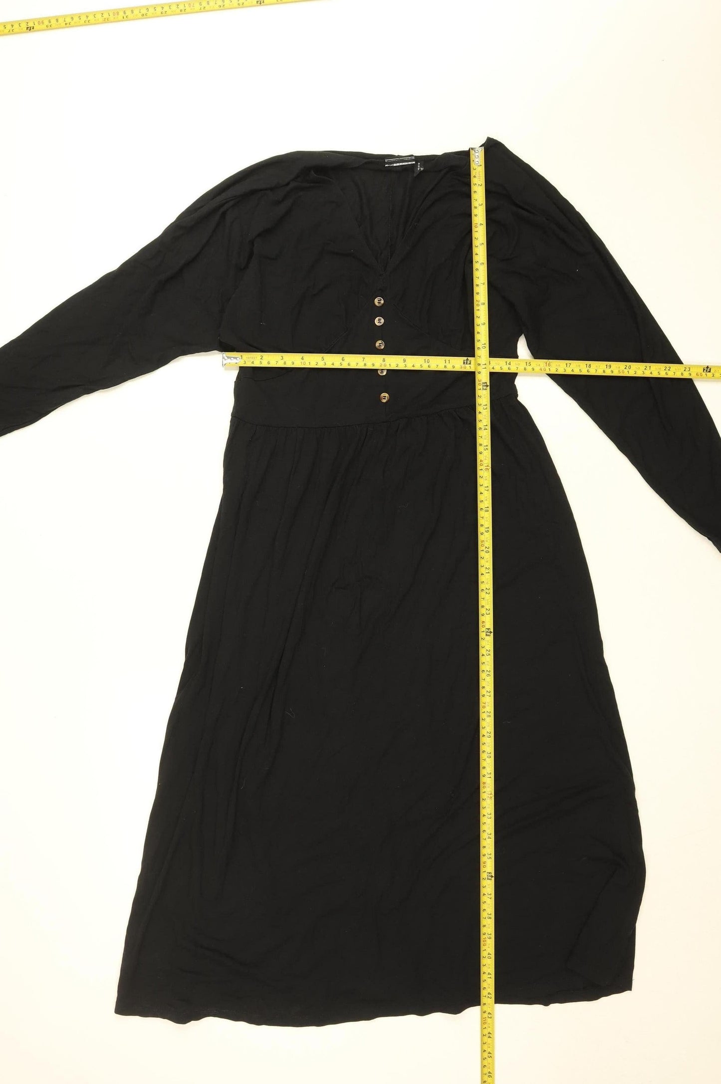 ASOS Design Women’s Black V-Neck Fit & Flare Dress Size 14