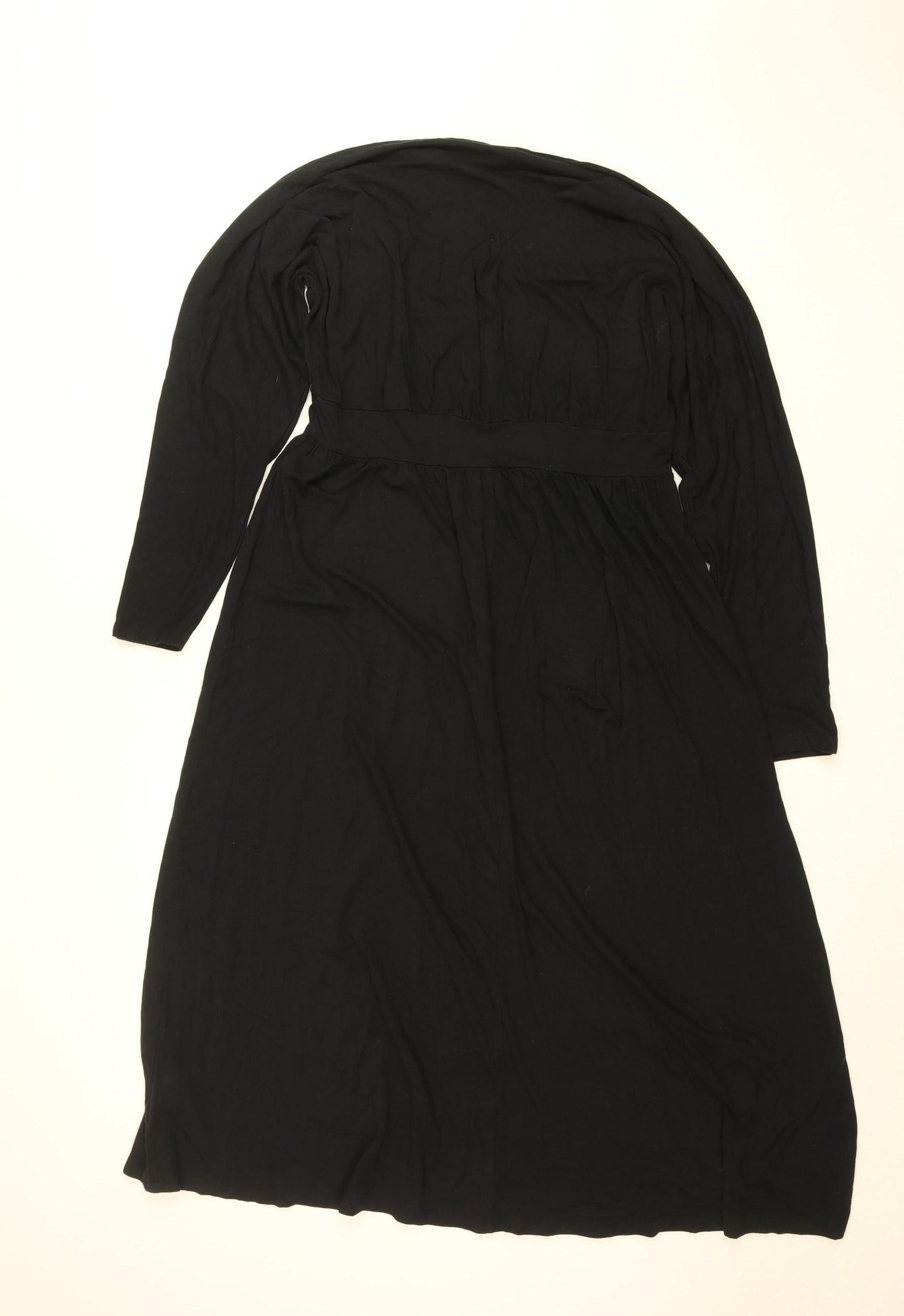 ASOS Design Women’s Black V-Neck Fit & Flare Dress Size 14