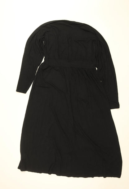 ASOS Design Women’s Black V-Neck Fit & Flare Dress Size 14