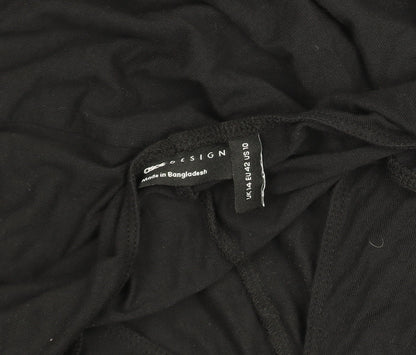 ASOS Design Women’s Black V-Neck Fit & Flare Dress Size 14