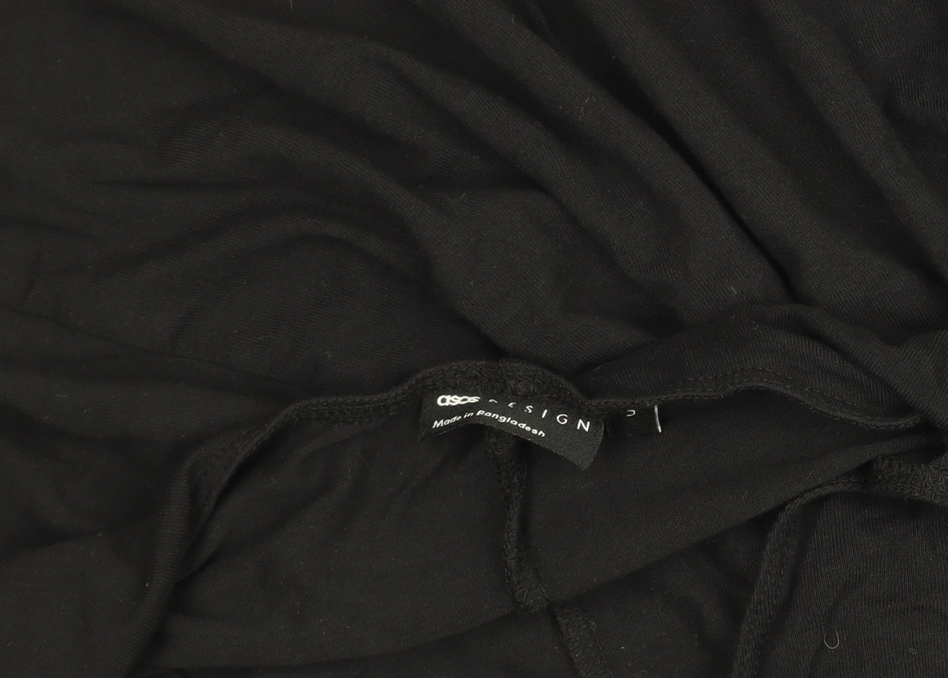 ASOS Design Women’s Black V-Neck Fit & Flare Dress Size 14