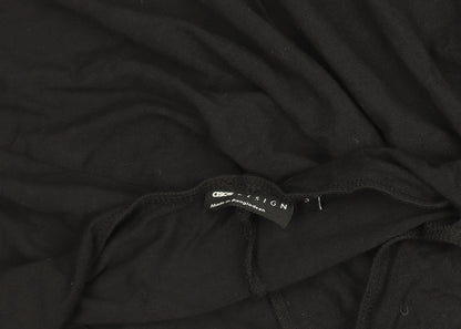 ASOS Design Women’s Black V-Neck Fit & Flare Dress Size 14