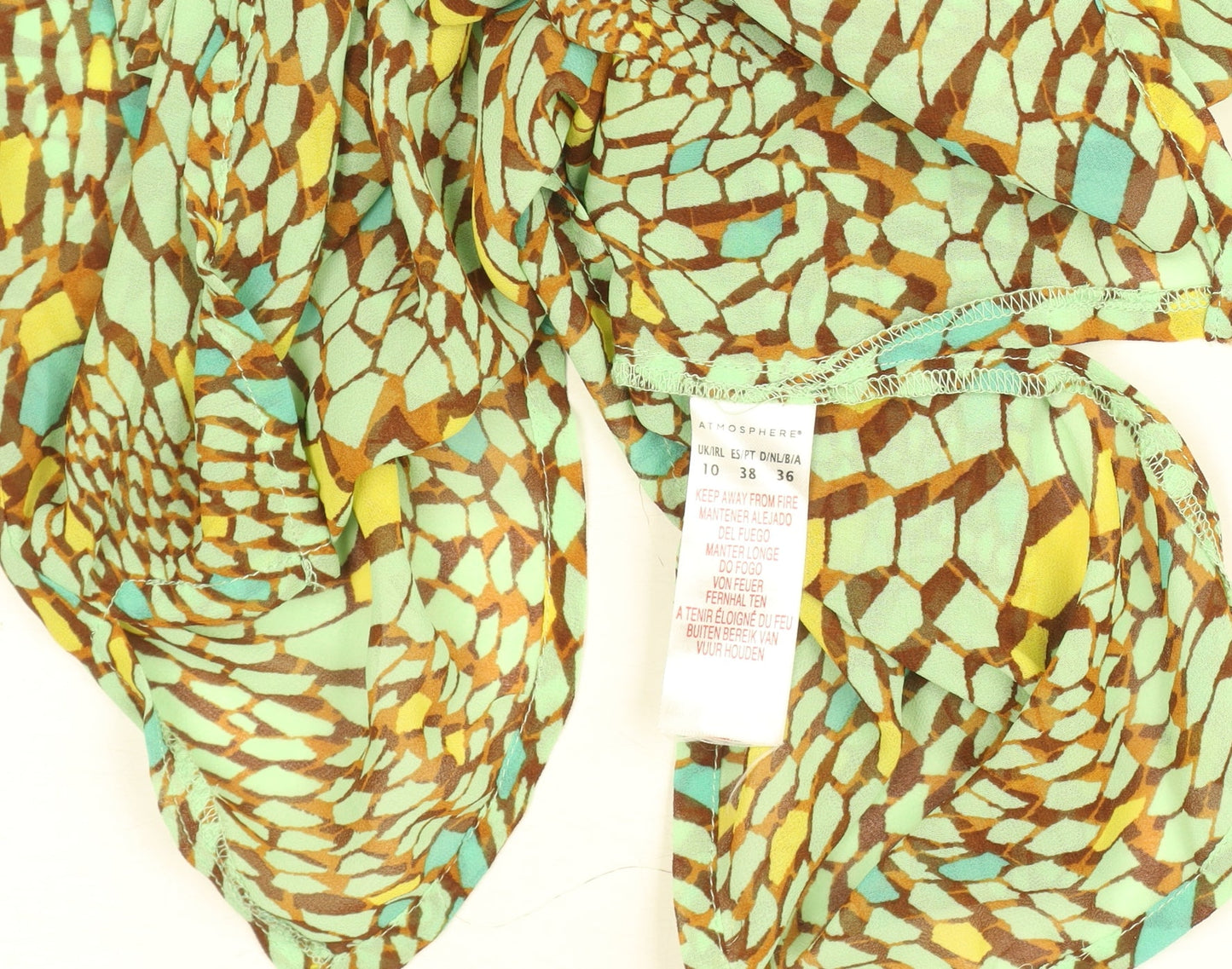 Womens UK Size 10 Atmosphere Green Camisole Blouse
