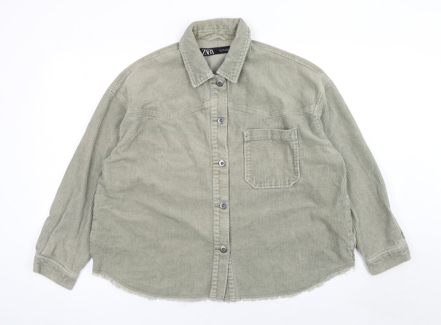 Womens UK Size L Zara Green Basic Jacket