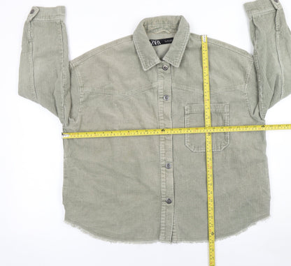 Womens UK Size L Zara Green Basic Jacket