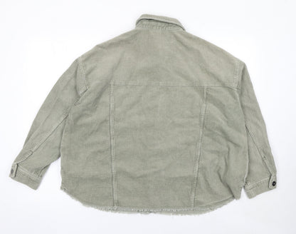 Womens UK Size L Zara Green Basic Jacket