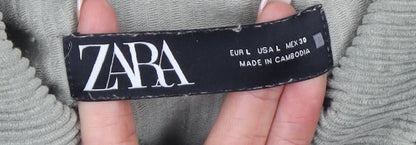 Womens UK Size L Zara Green Basic Jacket