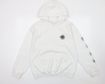 Womens UK Size S Urban Outfitters White Pullover Hoodie