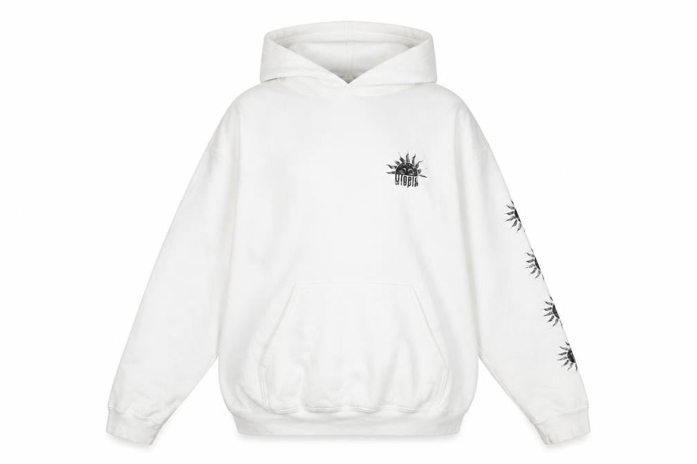 Womens UK Size S Urban Outfitters White Pullover Hoodie