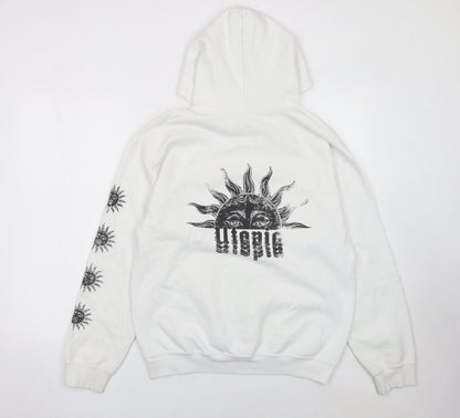 Womens UK Size S Urban Outfitters White Pullover Hoodie