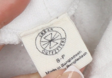 Womens UK Size S Urban Outfitters White Pullover Hoodie