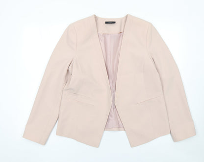 Wallis Women Beige Regular Fit Lined Blazer Jacket Size 14