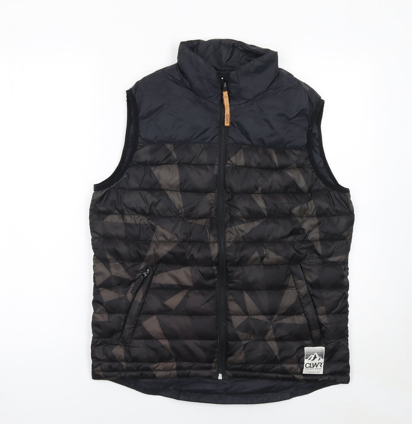 Mens UK Size S CLWR Colour Wear Black Bodywarmer