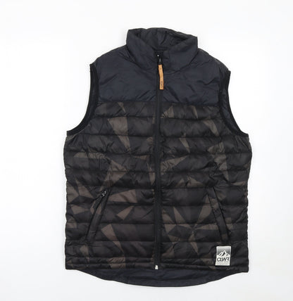 Mens UK Size S CLWR Colour Wear Black Bodywarmer