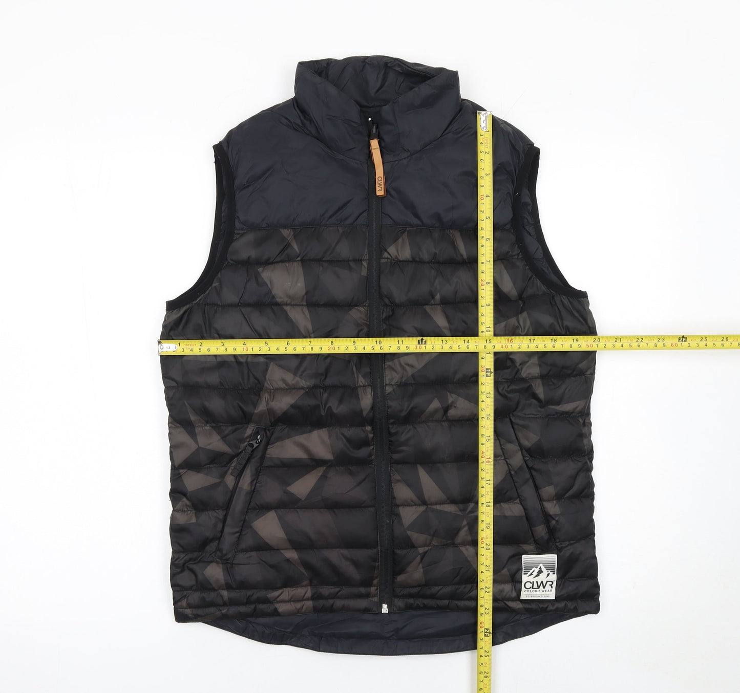 Mens UK Size S CLWR Colour Wear Black Bodywarmer