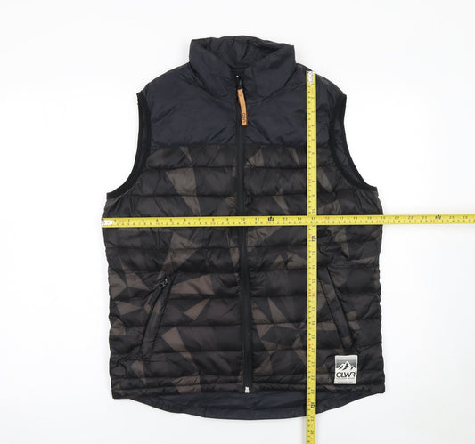 Mens UK Size S CLWR Colour Wear Black Bodywarmer