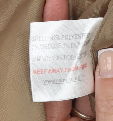 Womens UK Size 12 Isle Beige Overcoat