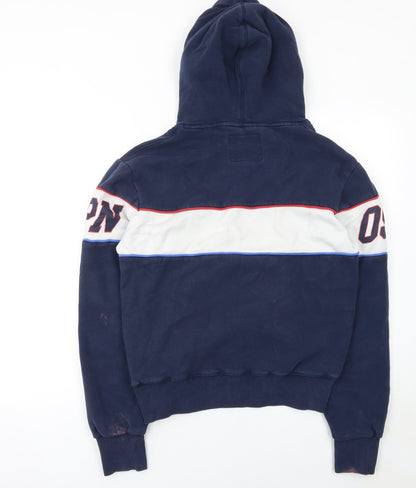 Womens UK Size M Superdry Blue Pullover Hoodie
