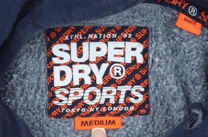 Womens UK Size M Superdry Blue Pullover Hoodie