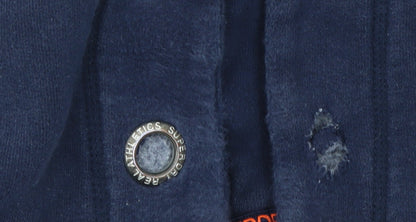 Womens UK Size M Superdry Blue Pullover Hoodie
