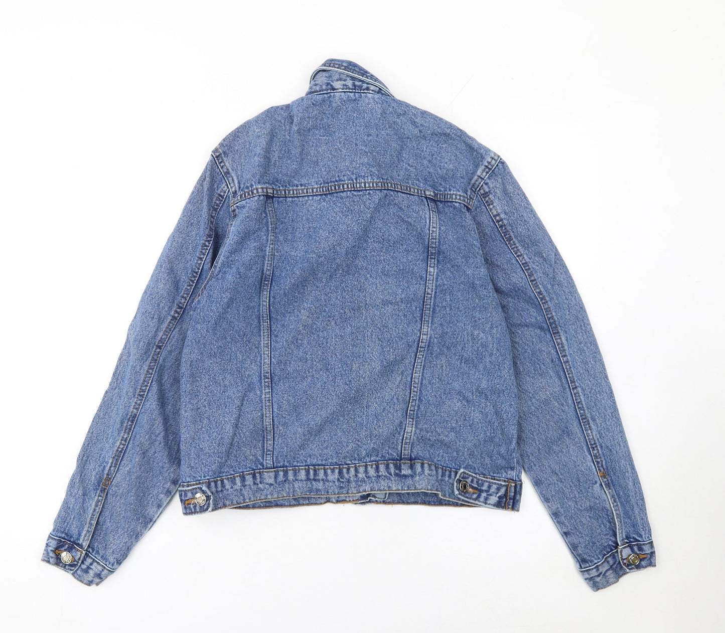 Denim Co Women Blue Denim Jacket UK 10 Classic Long Sleeve