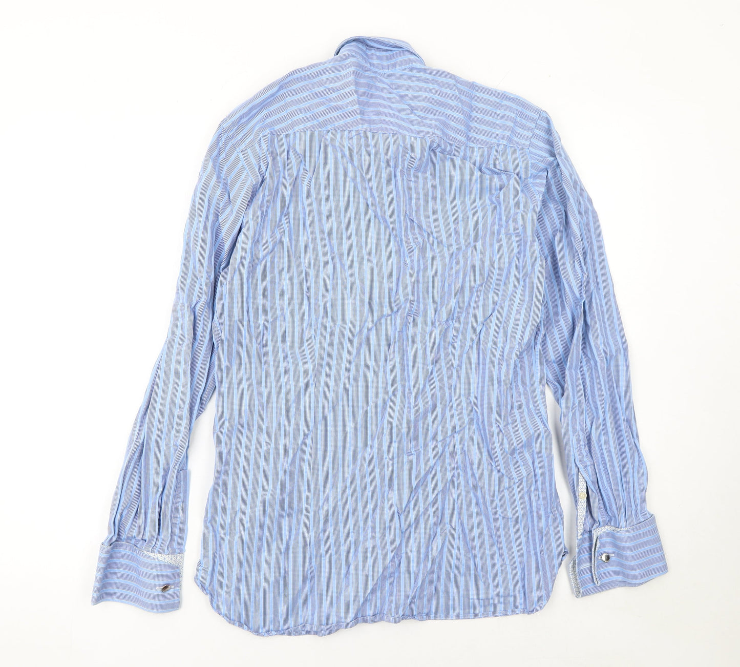 Mens UK Collar Size 16 Ted Baker Smart Blue  Dress Shirt