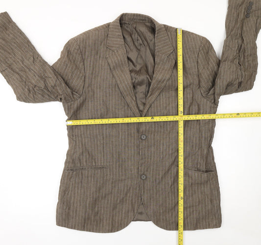 Mens UK Size 56 BRICE Regular Brown Suit Jacket