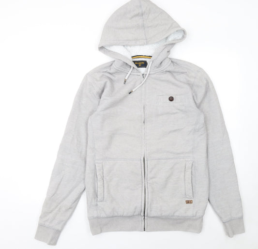 Mens UK Size S Billabong Grey Full Zip Hoodie