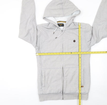 Mens UK Size S Billabong Grey Full Zip Hoodie