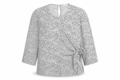 Womens UK Size 10 Riani White Wrap Blouse