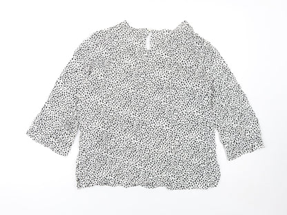 Womens UK Size 10 Riani White Wrap Blouse