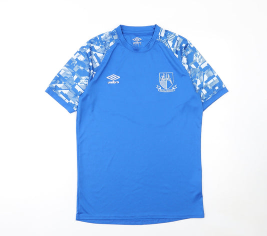 Mens UK Size M Umbro Blue FootballGym & TrainingRunning & Jogging T-Shirt