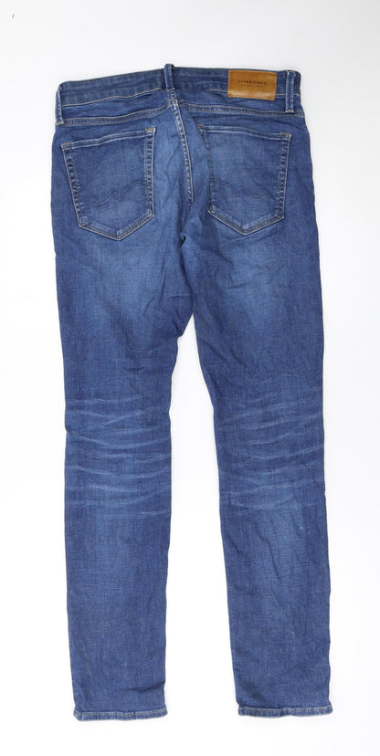 Jack & Jones Men's Blue Straight Jeans 32x32 Cotton Denim