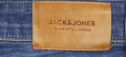 Jack & Jones Men's Blue Straight Jeans 32x32 Cotton Denim