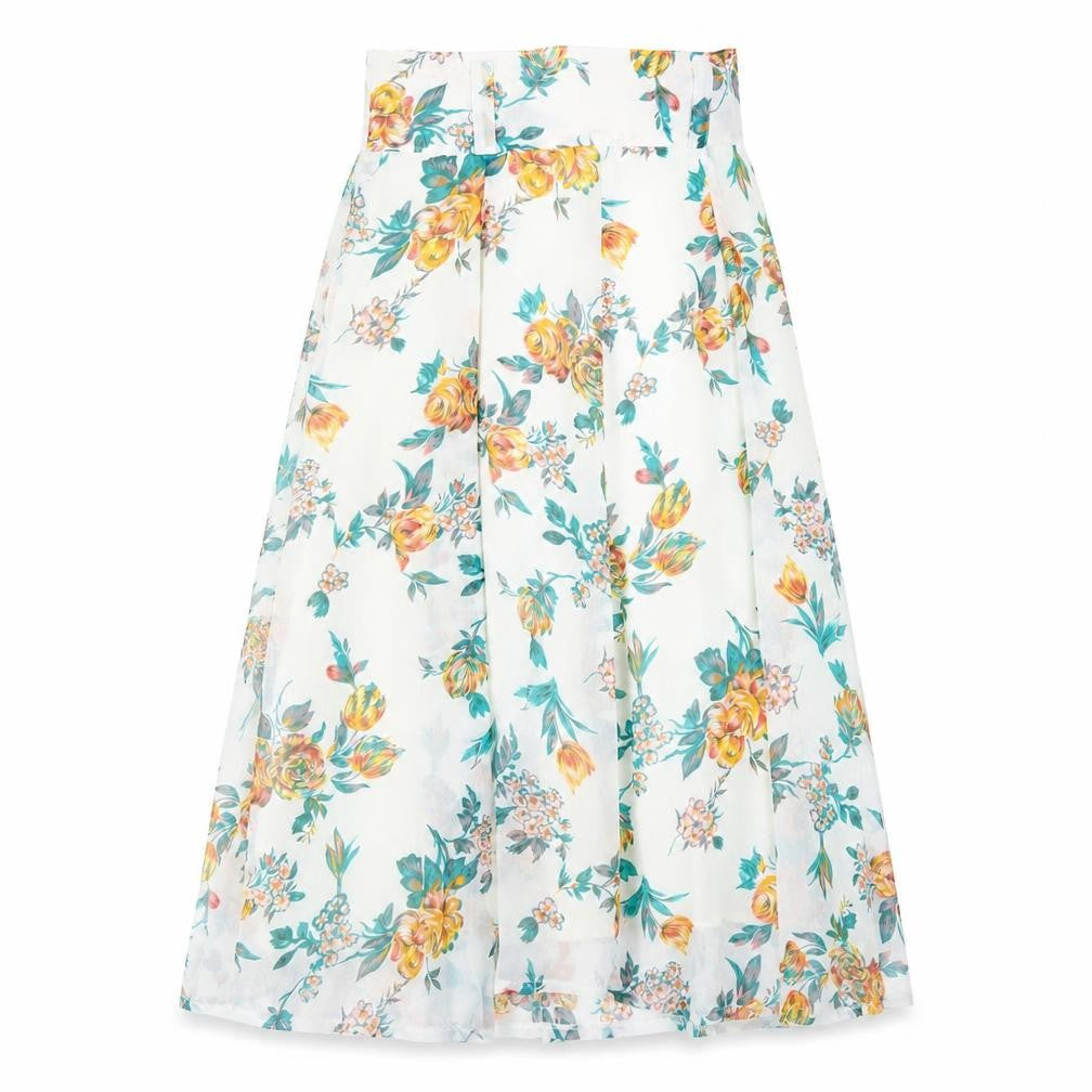Womens UK Size L Matsuda A-Line Chiffon Skirt