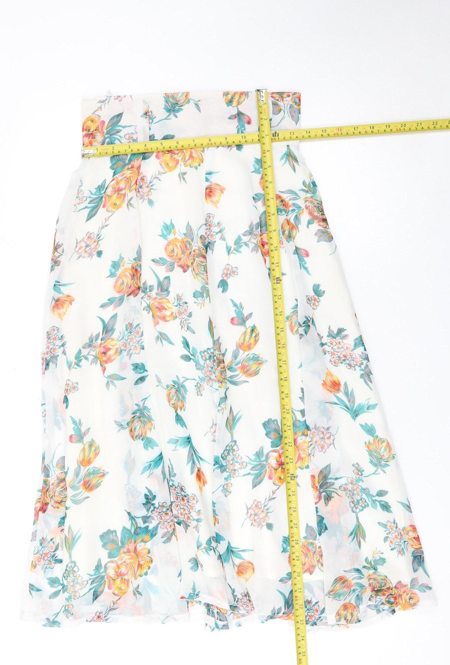 Womens UK Size L Matsuda A-Line Chiffon Skirt