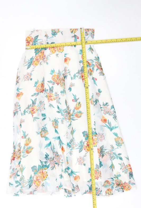 Womens UK Size L Matsuda A-Line Chiffon Skirt