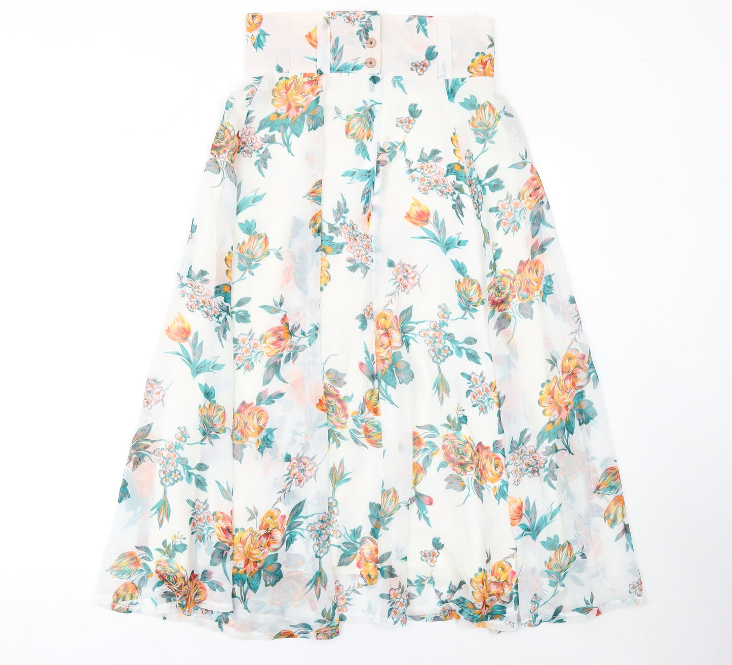 Womens UK Size L Matsuda A-Line Chiffon Skirt