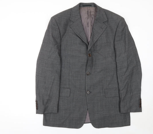 Mens UK Size 40 HUGO BOSS Regular Grey Suit Jacket